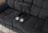 U6000 BLACK CONSOLE RECLINING LOVESEAT
