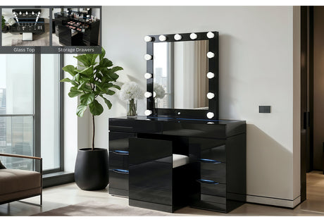 Ella Vanity Set with Storage Stool