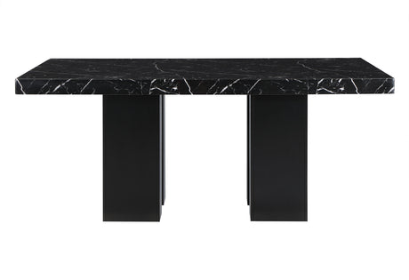 D03 DINING TABLE +8 D03 DINING CHAIRS BLACK - galleria furniture outlet