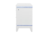 ALINA WHITE NIGHTSTAND WITH LED AND USB