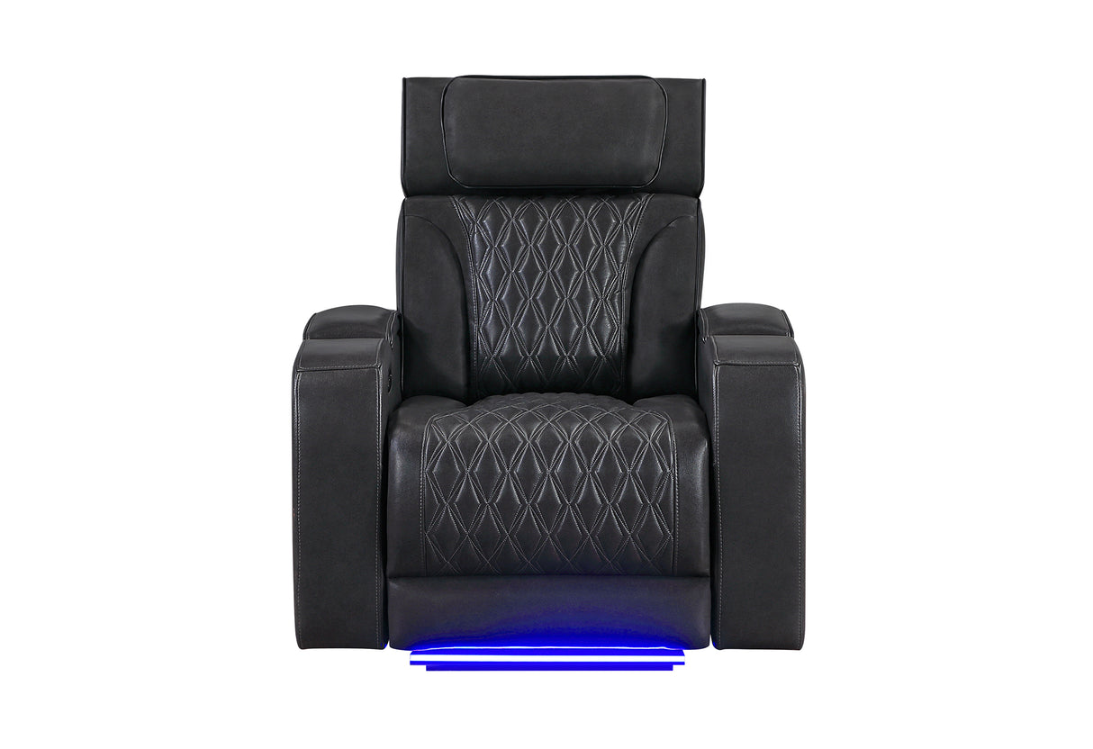 U8611 Blanche Power Recliner with Power Headrest and LED
