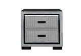 ISABELLA GREY NIGHTSTAND WITH LED