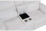 U6026 BLANCHE WHITE REC SOFA W/LED/CONS REC LS W/SPKR&LED/GR W/LED