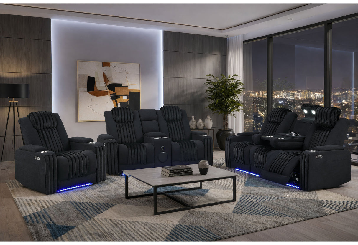 U8000 Pwr Rec Sofa/Pwr Con Rec Loveseat/Pwr Recliner with PHR