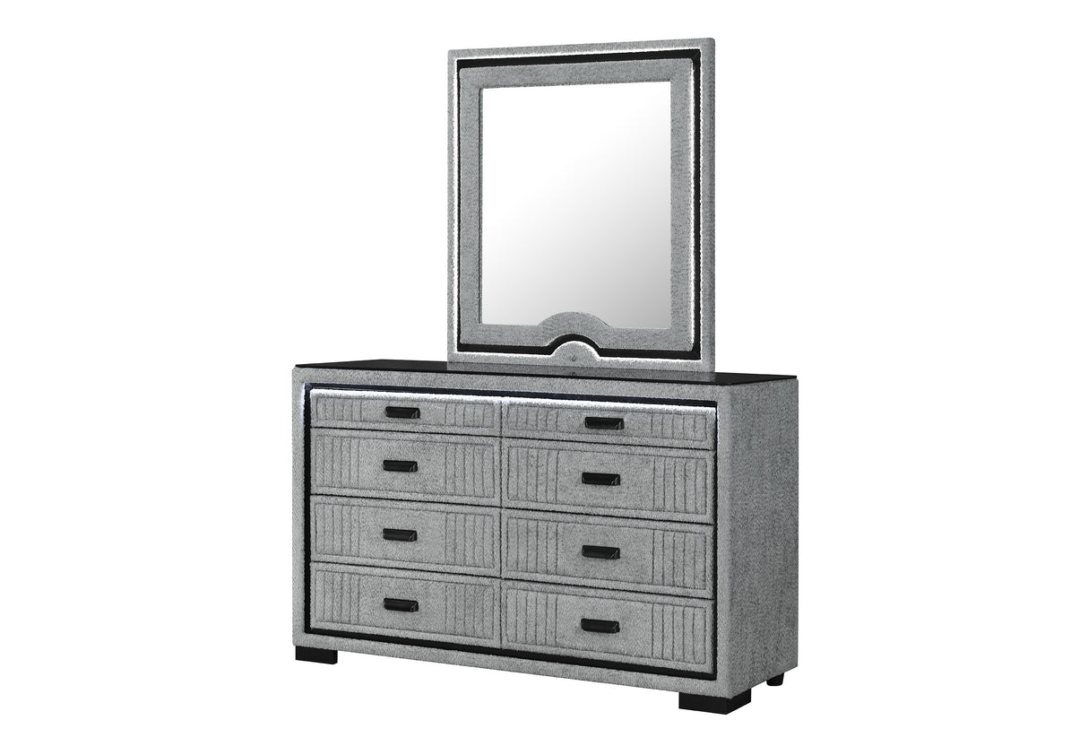 ISABELLA GREY MIRROR WITH LED