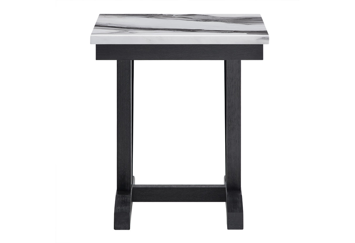 T1319 Blk/Wht End Table
