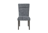 D86 GREY DINING CHAIR WITH BROWN LEGS