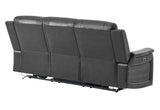 U8879 BLANCHE CHARCOAL PWR REC SOFA W/LED & GLOBAL SURROUND SYSTEM