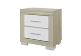 EMMA NATURAL/WHITE NIGHTSTAND