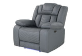 U7068 GREY 10 PWR REC SOFA/PWR CON REC LOVESEAT WITH LED
