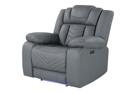 U7068 GREY 10 PWR REC SOFA/PWR CON REC LOVESEAT WITH LED - galleria furniture outlet