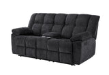 U6000 BLACK CONSOLE RECLINING LOVESEAT