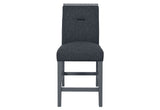 MONACO DARK GREY BAR TABLE AND 6 MONACO DARK GREY BAR STOOLS