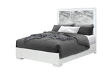 NAOMI SILVER MARBLE QUEEN BED WITH LED