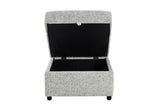 U9401 Nickel Sofa Bed Ottoman with Storage