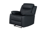 U6026 BLACK PU 72A GLIDER RECLINER WITH LED