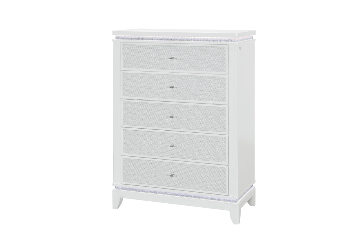 Alina White Chest with LED