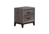 KATE FOIL GREY QUEEN BED, DRESSER, MIRROR, NIGHTSTAND