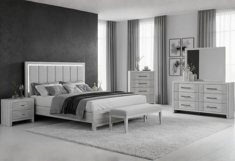 Elsie Grey Bed with LED