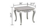 Galaxy Home Melrose End Table in Silver