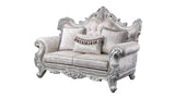 Galaxy Home Melrose Loveseat in Silver
