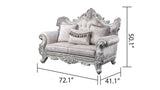 Galaxy Home Melrose Loveseat in Silver