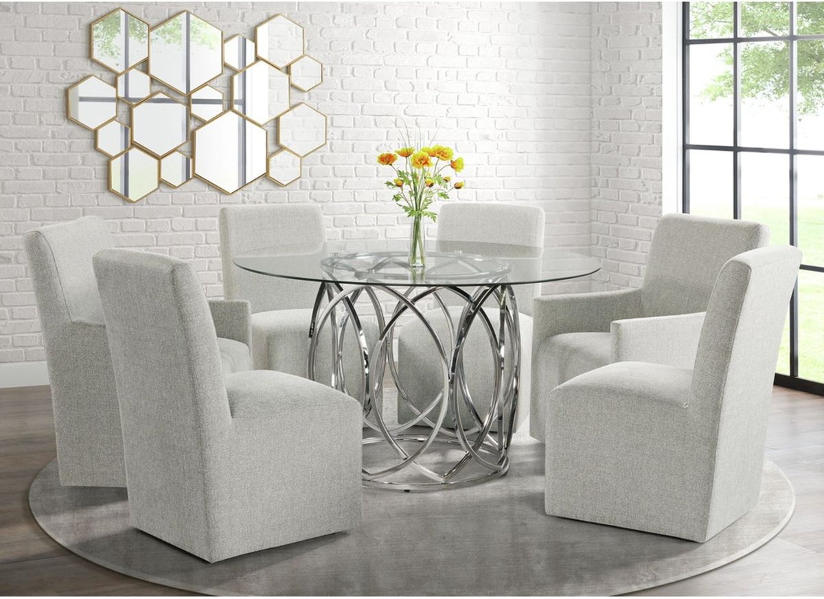 Elements International Merlin Round Dining Table