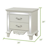 Galaxy Home Milan Nightstand in White