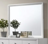 Crown Mark Furniture Evan Mirror in White