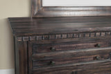 Elements International Morrison Dresser in Smokey Gray Oak Lacquer