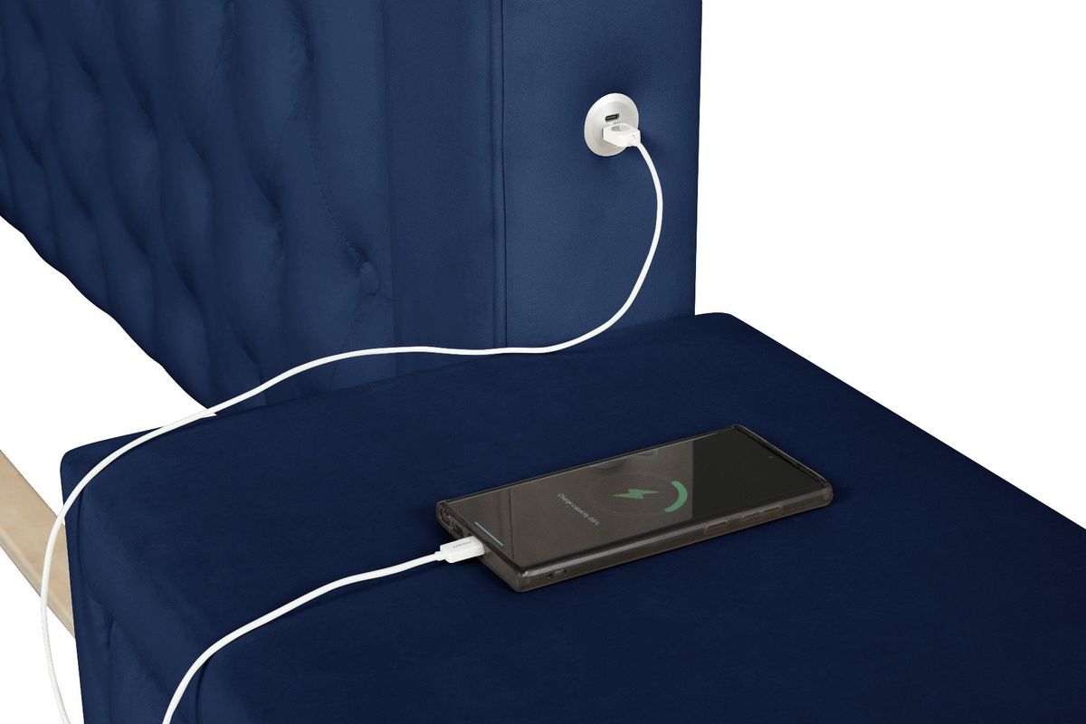 Galaxy Home Monica Queen Bed in Navy image