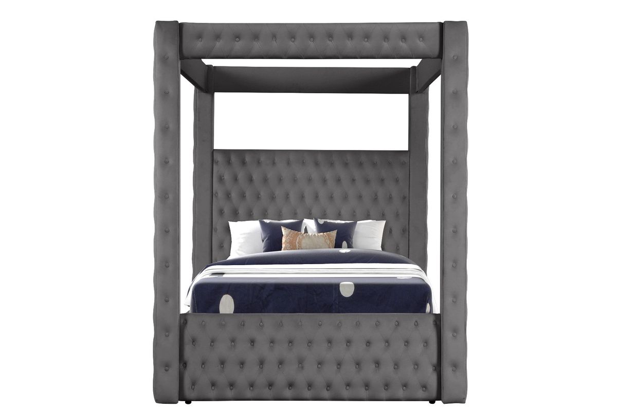 Galaxy Home Monica King Bed in Gray