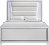 Elements International Moondance King Panel Bed in White