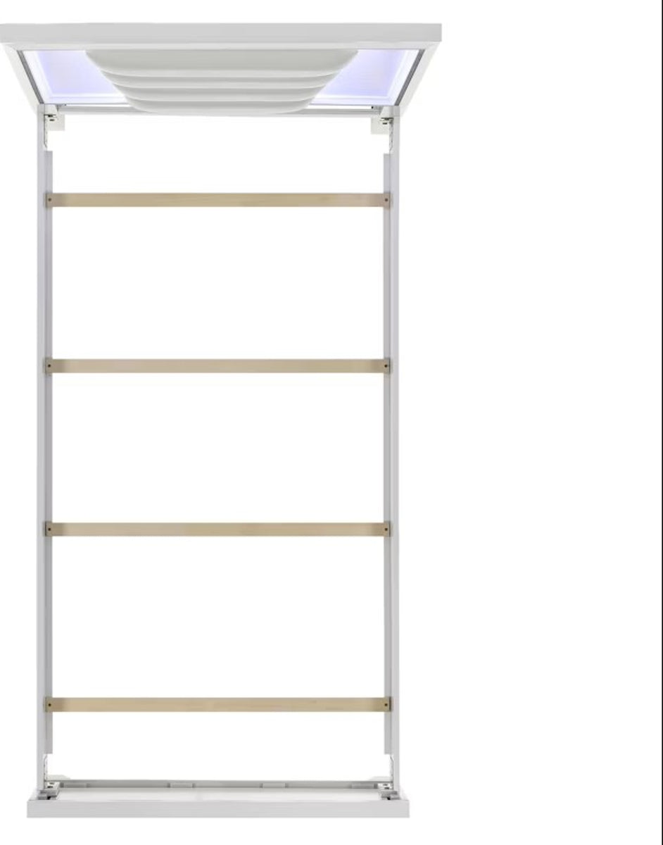 Elements International Moondance Twin Panel Bed in White