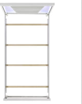 Elements International Moondance Twin Panel Bed in White