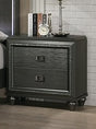 Elements International Moonstone 2 Drawer Nightstand in Black image