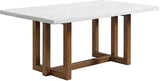 Elements International Morris Dining Table with Marble Top in Espresso image