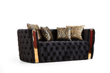 Galaxy Home Naomi Loveseat in Black image