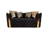Galaxy Home Naomi Loveseat in Black