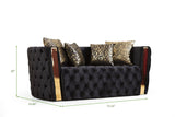 Galaxy Home Naomi Loveseat in Black
