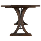 Elements International New Bedford Dining Table in Dark Brown