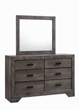 Elements International Nathan Mirror in Gray Oak Lacquer
