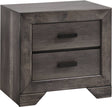 Elements International Nathan Night Stand in Gray Oak Lacquer image
