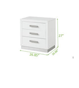 Galaxy Home Coco Nightstand in Milky White