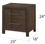 Galaxy Home Kenzo Nightstand in Brown