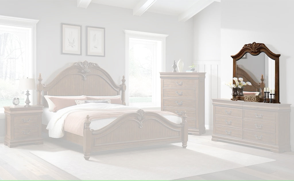 Elements International Northridge Mirror in Brown image