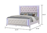 Galaxy Home Opium Queen Bed in White