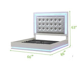 Galaxy Home Passion Queen Bed in Milky White
