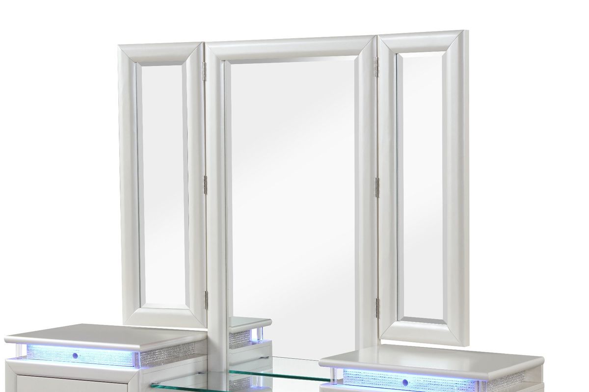 Galaxy Home Passion Vanity Set in Milky White