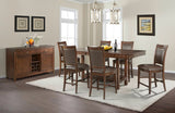 Elements International Prescott Counter Height Dining Table in Walnut